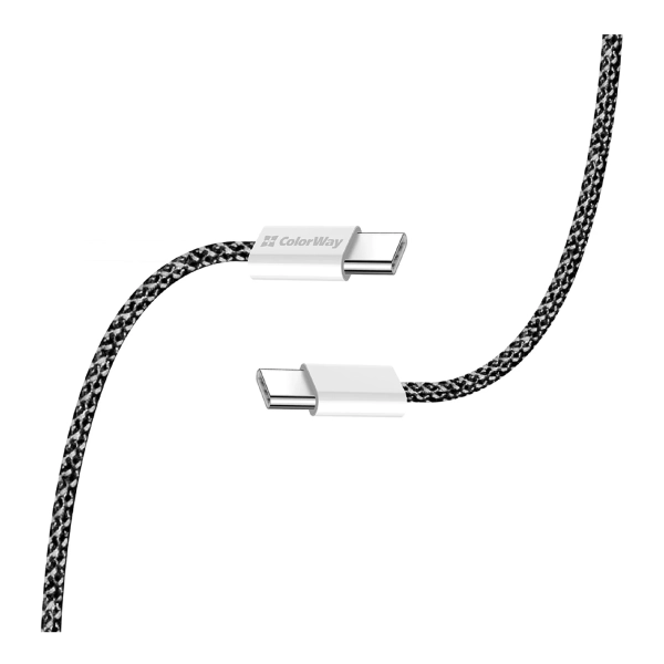 Купить Кабель ColorWay USB-C - USB-C 60W 3А 2m Black (CW-CBPDCC068-BK) - фото 6