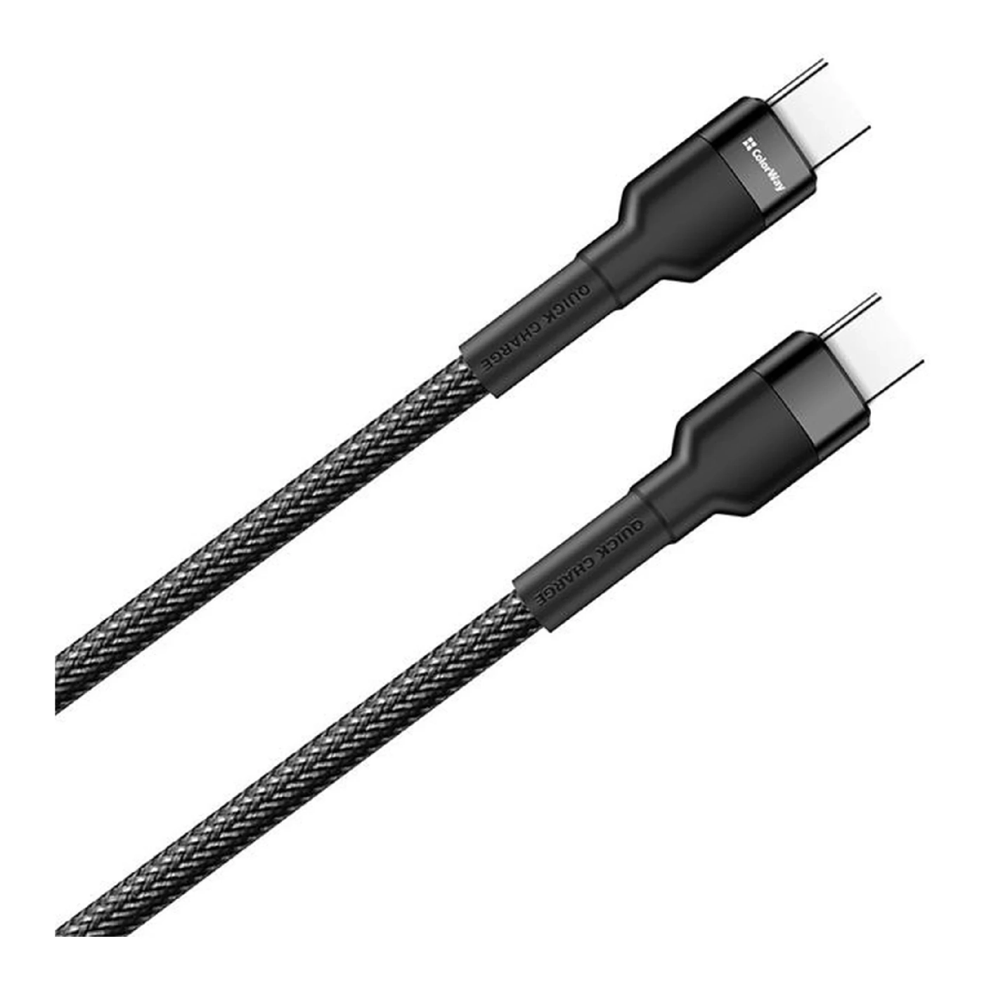Купить Кабель ColorWay USB-C - USB-C 65W 3А 1m Black (CW-CBPDCC047-BK) - фото 3