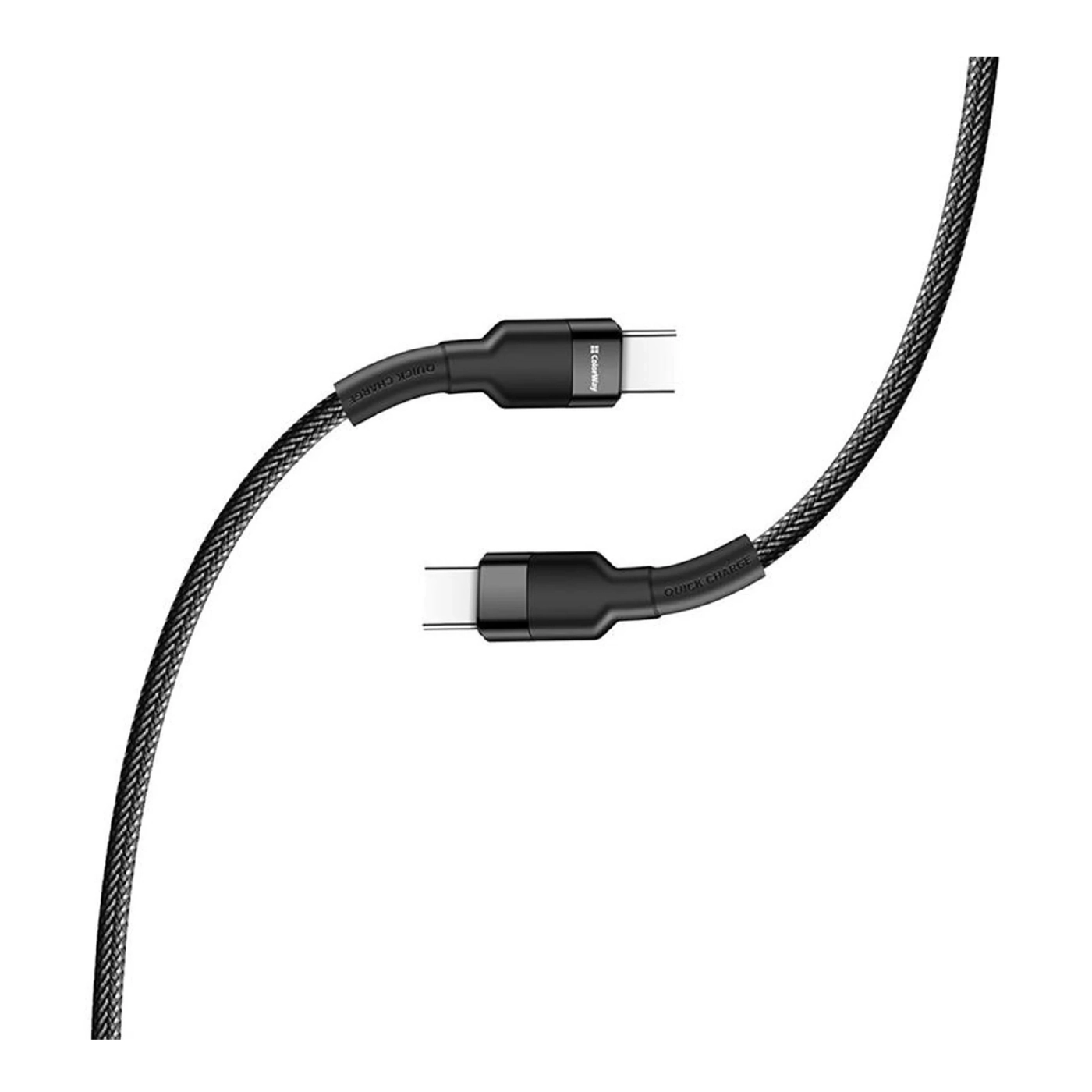 Купить Кабель ColorWay USB-C - USB-C 65W 3А 1m Black (CW-CBPDCC047-BK) - фото 5