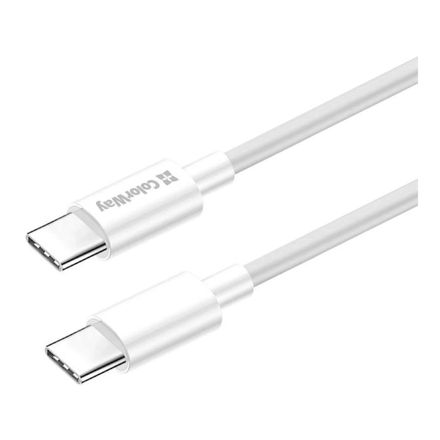 Купить Кабель ColorWay USB-C - USB-C 65W 3А 2m White (CW-CBPDCC056-WT) - фото 1
