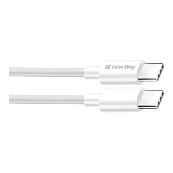 Купить Кабель ColorWay USB-C - USB-C 65W 3А 2m White (CW-CBPDCC056-WT) - фото 4