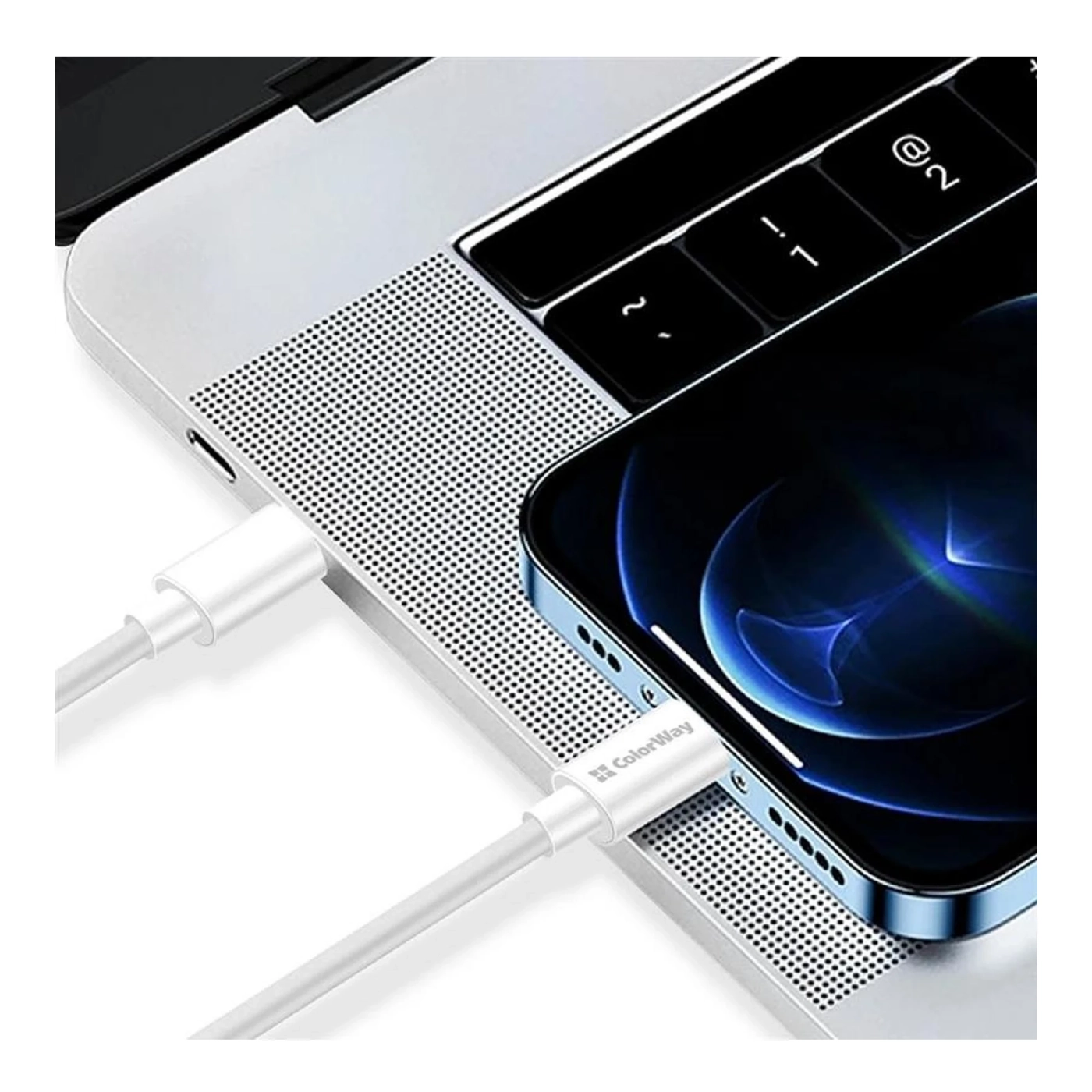 Купить Кабель ColorWay USB-C - USB-C 65W 3А 2m White (CW-CBPDCC056-WT) - фото 6