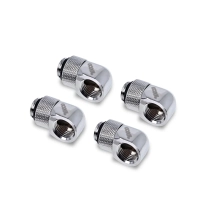 Купить Фитинг Alphacool Eiszapfen L-connector rotatable Chrome 4-pack (17616) - фото 1