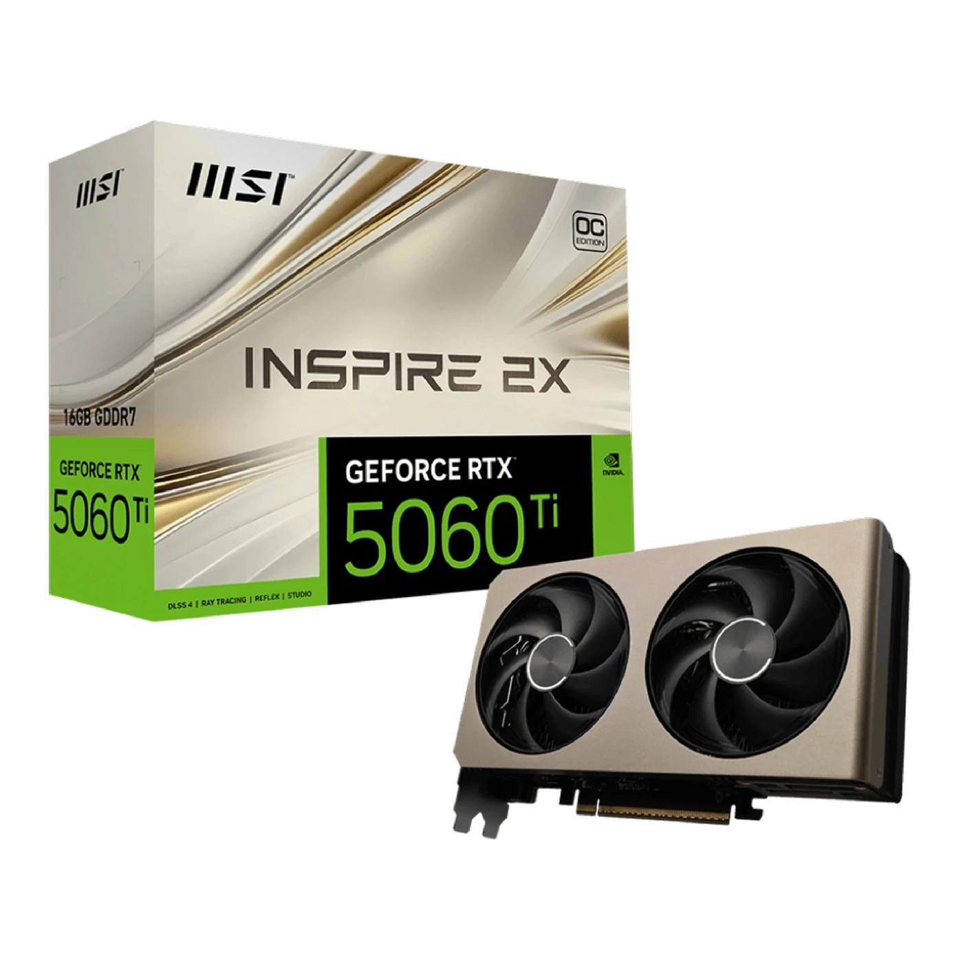 Купить Видеокарта MSI Nvidia GeForce RTX 5060 Ti INSPIRE 2X OC 16GB (G506T-16I2C) - фото 5
