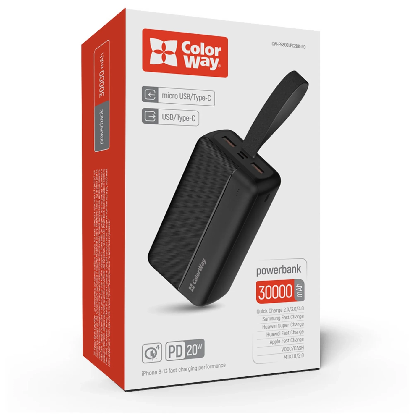 Купить Павербанк УМБ ColorWay 30000mAh 22.5W (CW-PB300LPC2BK-PD) - фото 3