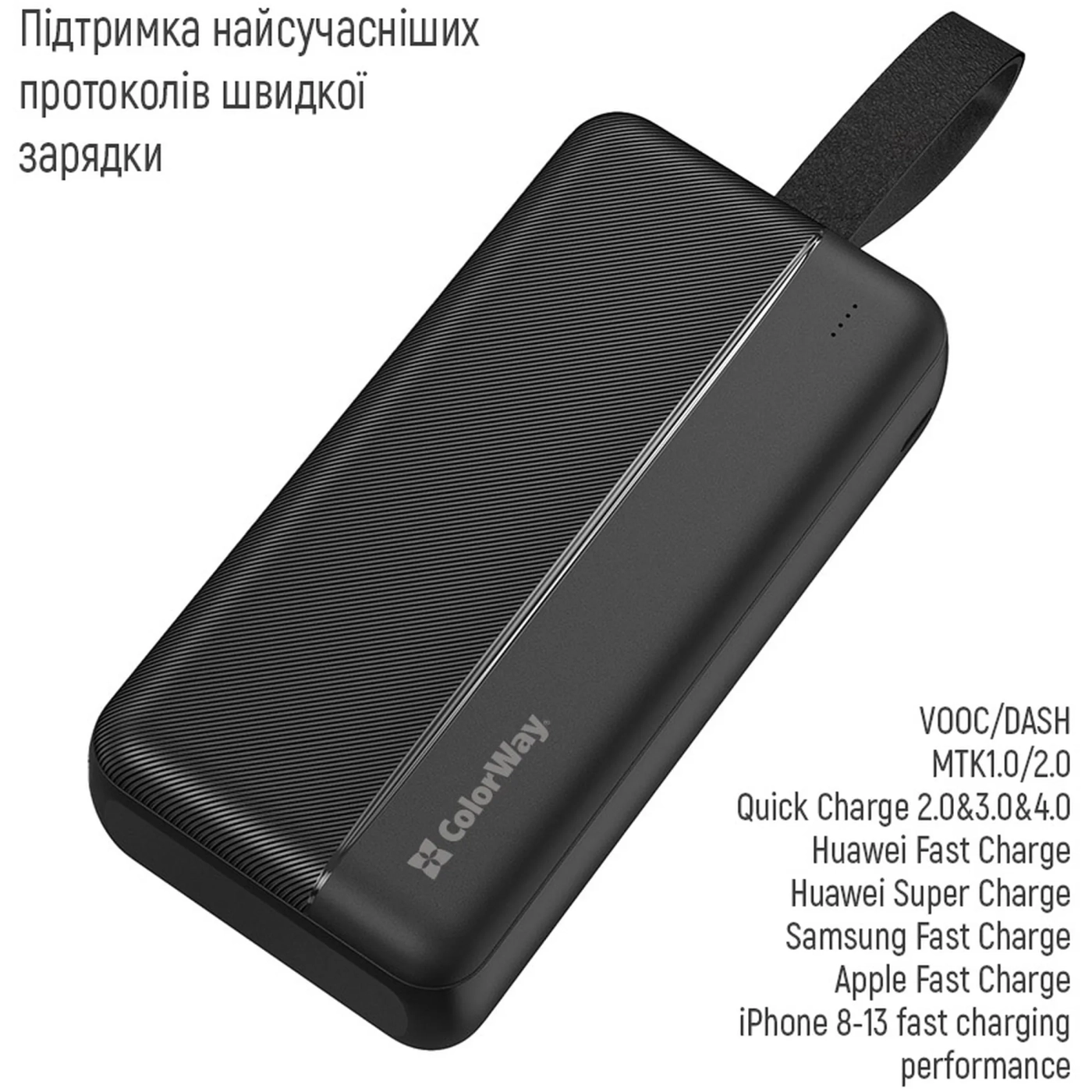 Купить Павербанк УМБ ColorWay 30000mAh 22.5W (CW-PB300LPC2BK-PD) - фото 6