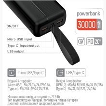 Купить Павербанк УМБ ColorWay 30000mAh 22.5W (CW-PB300LPC2BK-PD) - фото 10