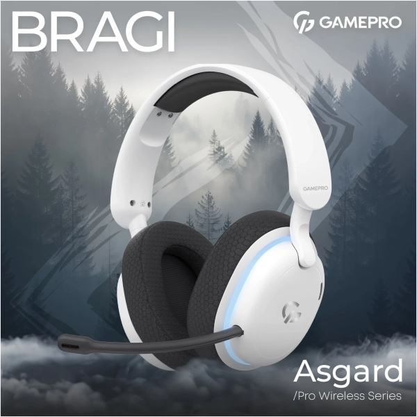 Купить Наушники GamePro Asgard Bragi 7.1 RGB Tri-Mod White (HSW250W) - фото 5