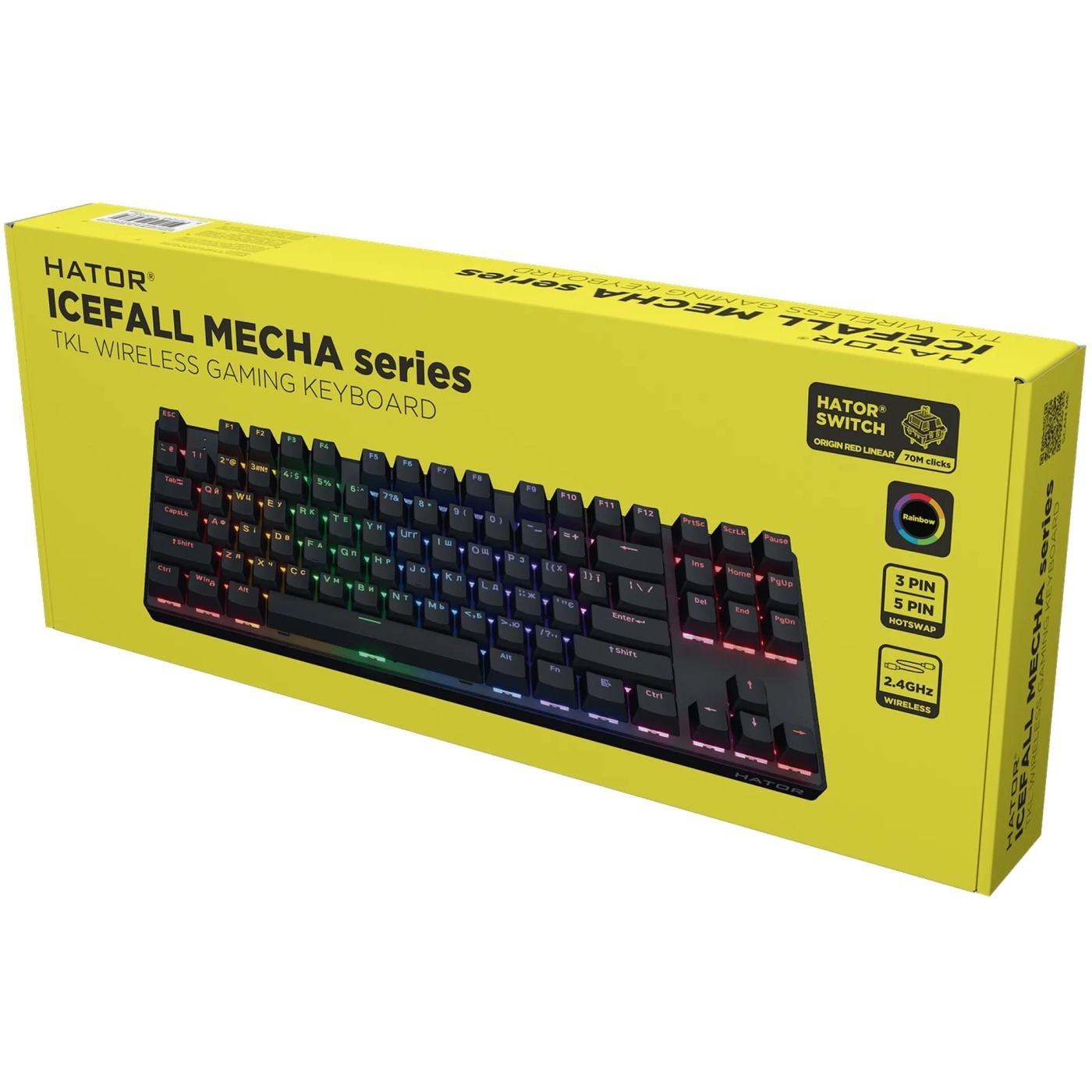 Купить Клавиатура Hator Icefall Mecha TKL Rainbow Wireless Black (HTK287UA) - фото 5