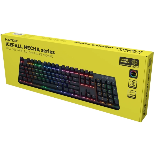 Купить Клавиатура Hator Icefall Mecha Rainbow Wireless Black (HTK204UA) - фото 6