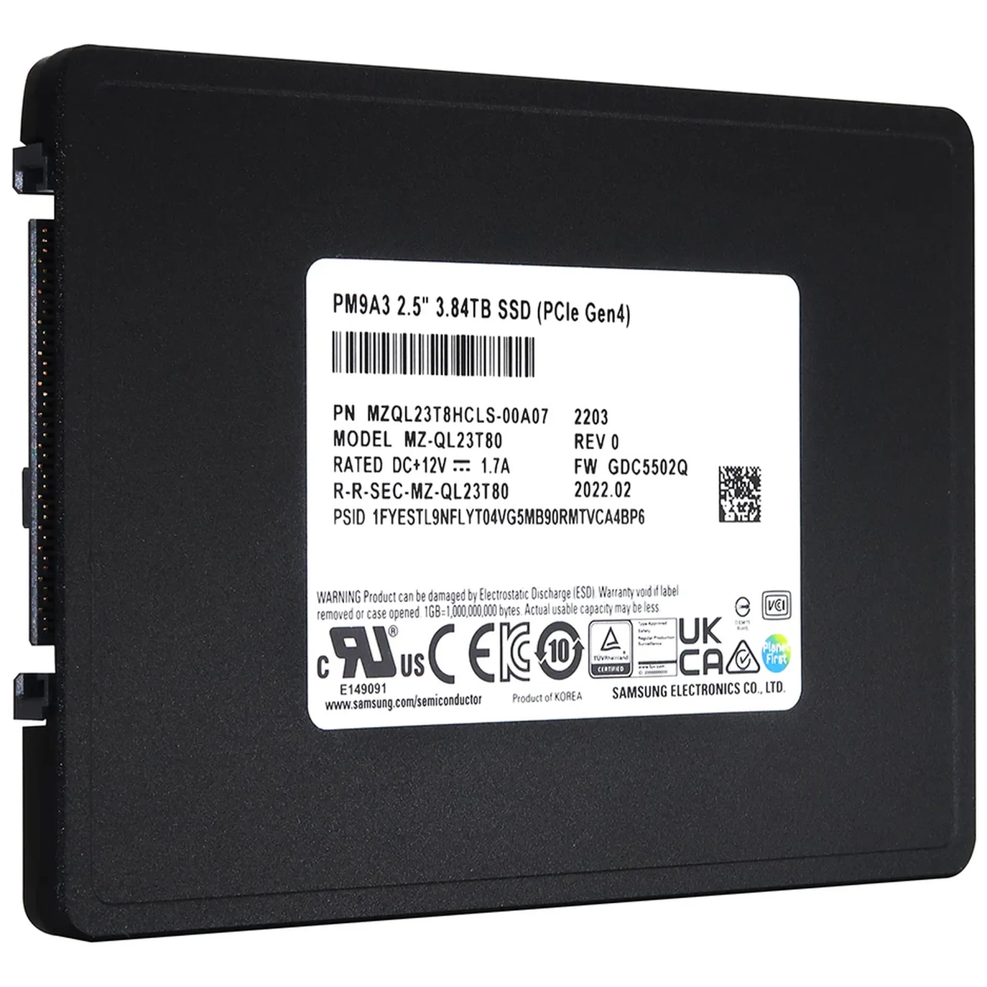Купить SSD диск Samsung PM9A3 3.84TB 2.5" (MZQL23T8HCLS-00A07) - фото 2