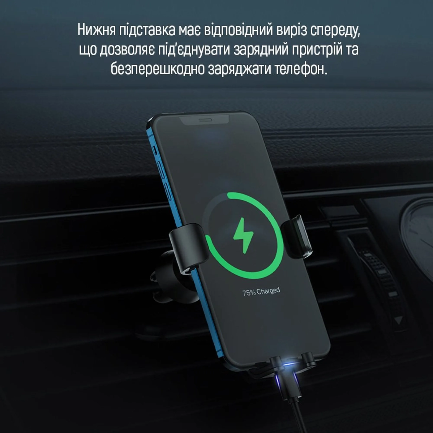 Купить Автодержатель ColorWay Metallic Gravity Holder 3 Black (CW-CHG14-BK) - фото 15