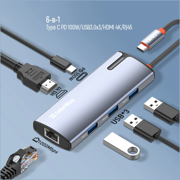 Купить USB-хаб ColorWay CW-HUB02 - фото 7