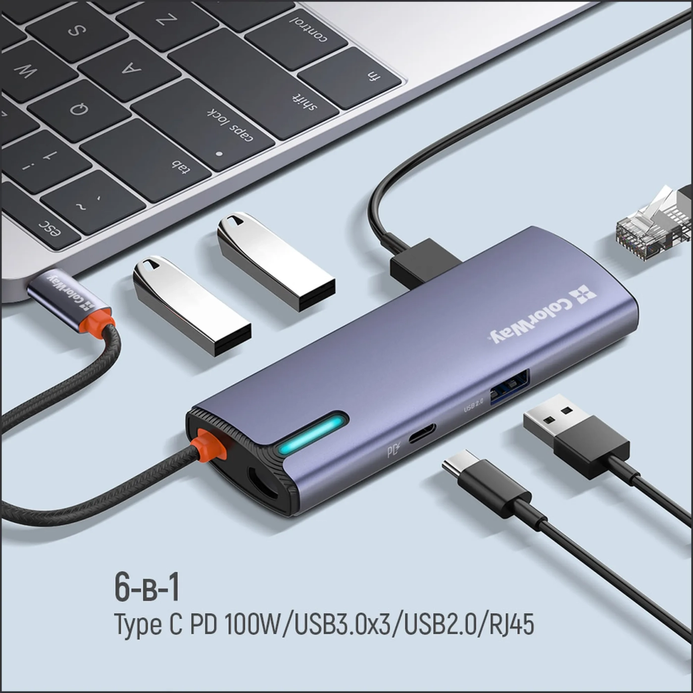 Купить USB-хаб ColorWay CW-HUB03 - фото 7