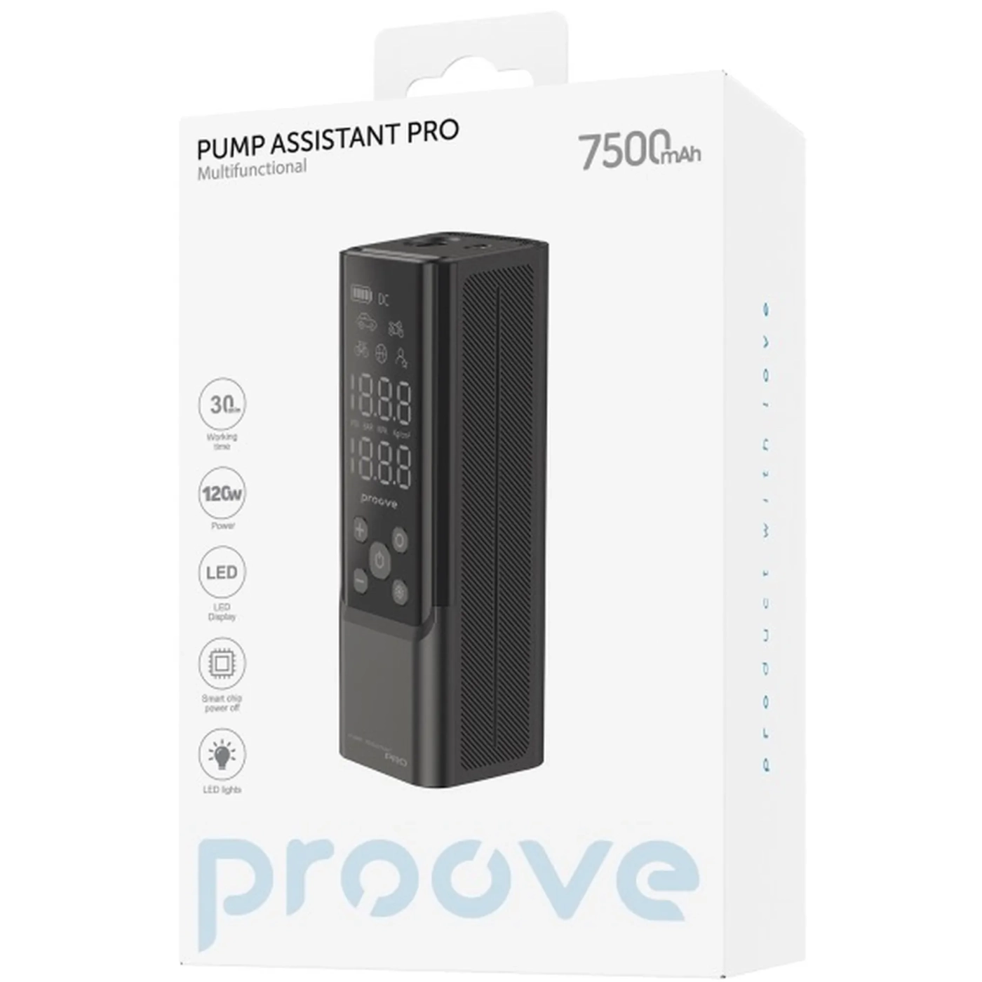 Купить Автомобильный насос Proove Pump Assistant Pro 120W 7500mAh Black (PPAP80010901)_ - фото 10