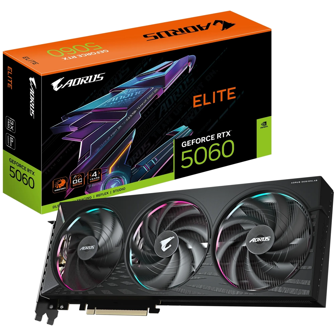 Купить Видеокарта Gigabyte GeForce RTX 5060 Aorus Elite 8G (GV-N5060AORUS E-8GD) - фото 10