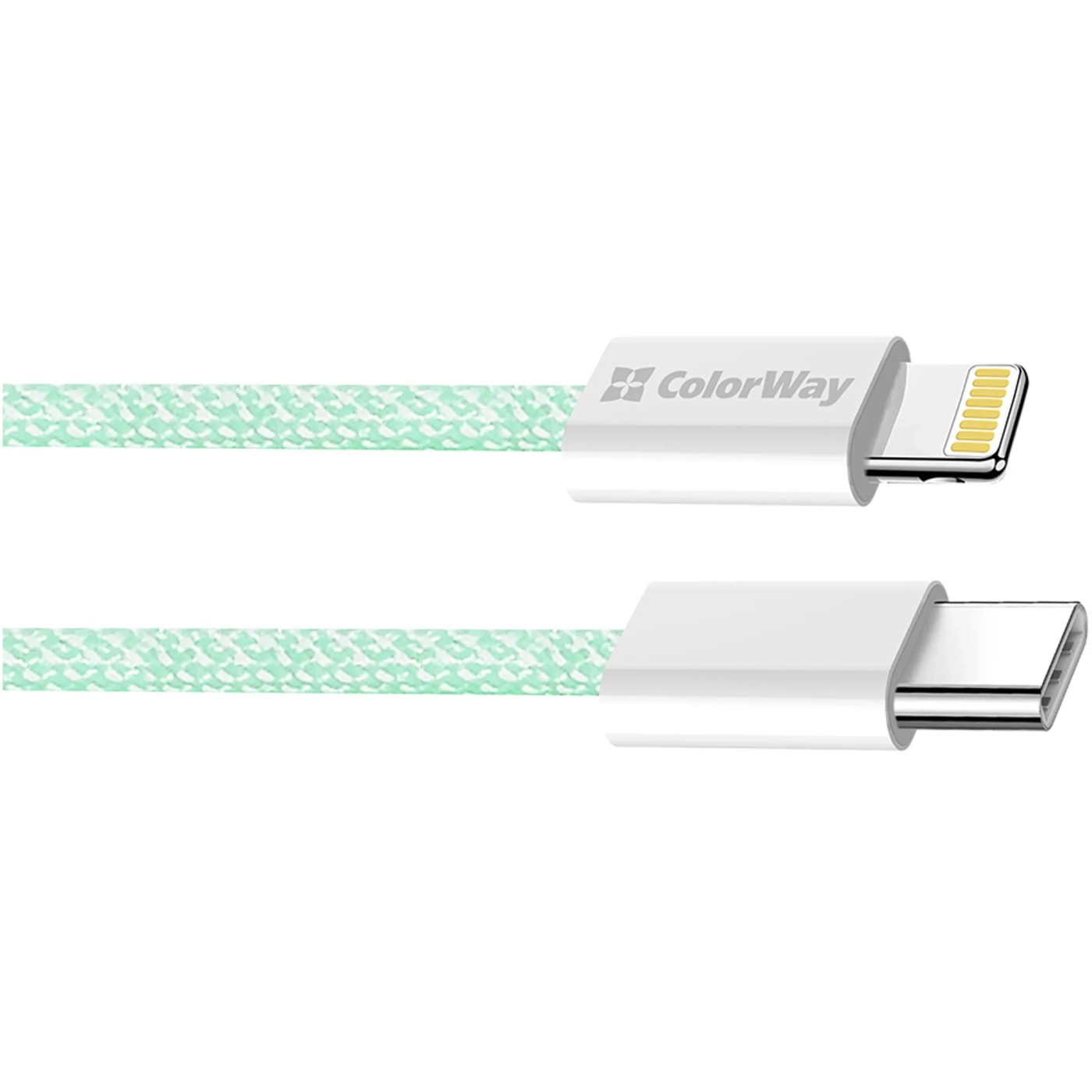 Купити Кабель ColorWay USB-C - Lightning 27W 3A 1m Green (CW-CBPDCL061-G) - фото 4