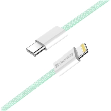 Купити Кабель ColorWay USB-C - Lightning 27W 3A 1m Green (CW-CBPDCL061-G) - фото 5