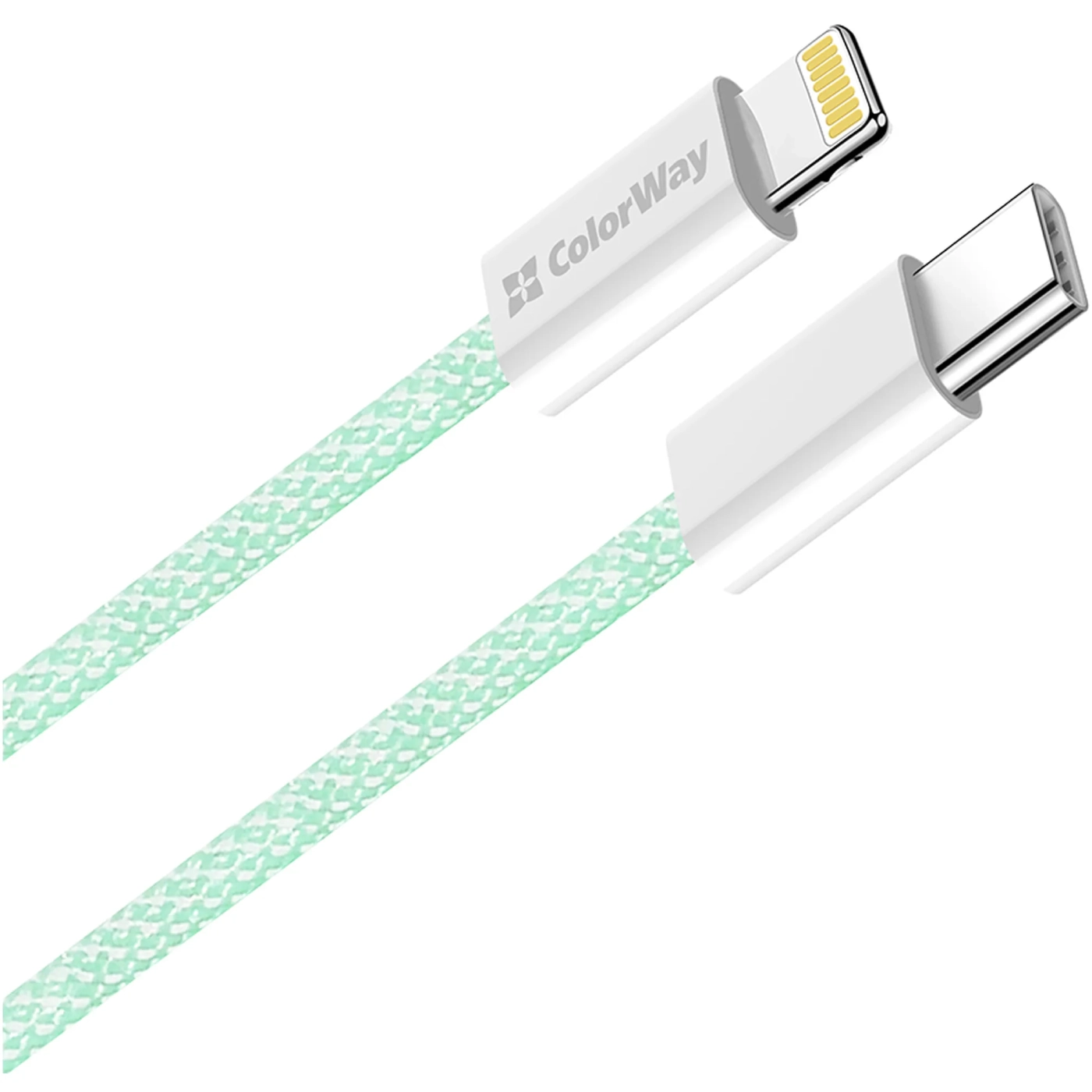 Купити Кабель ColorWay USB-C - Lightning 27W 3A 1m Green (CW-CBPDCL061-G) - фото 6