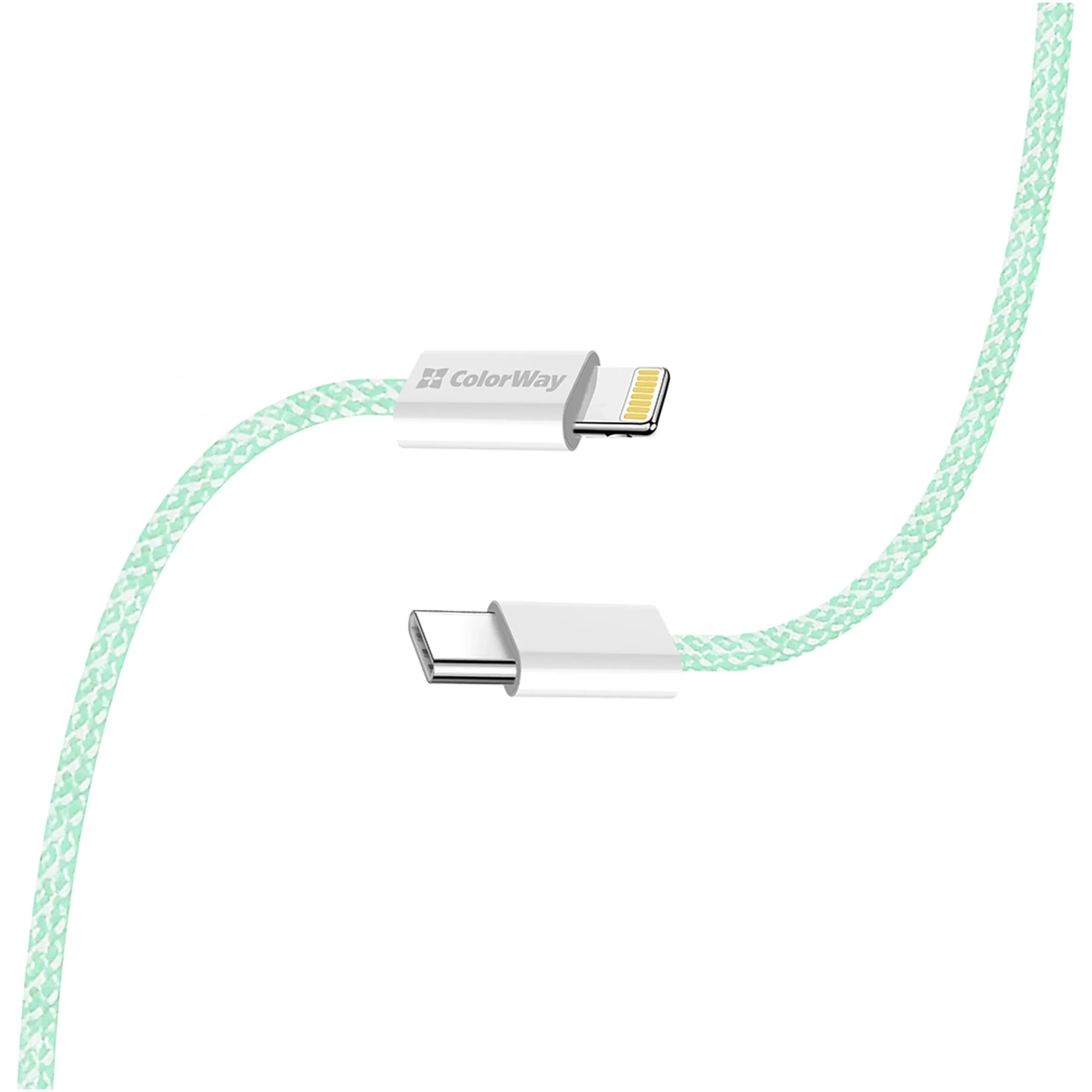 Купити Кабель ColorWay USB-C - Lightning 27W 3A 1m Green (CW-CBPDCL061-G) - фото 7