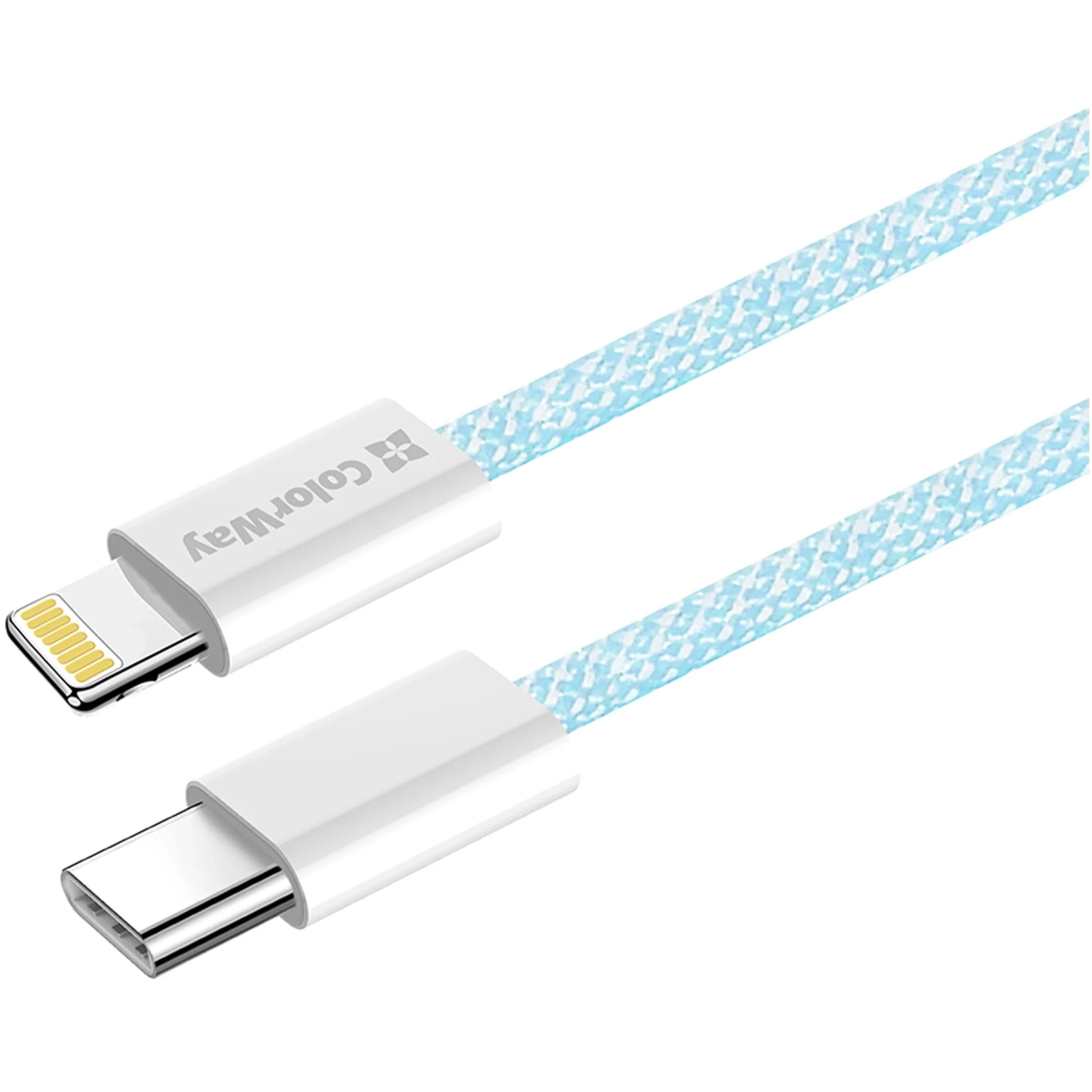 Купити Кабель ColorWay USB-C - Lightning 27W 3A 1m Blue (CW-CBPDCL061-BL) - фото 3
