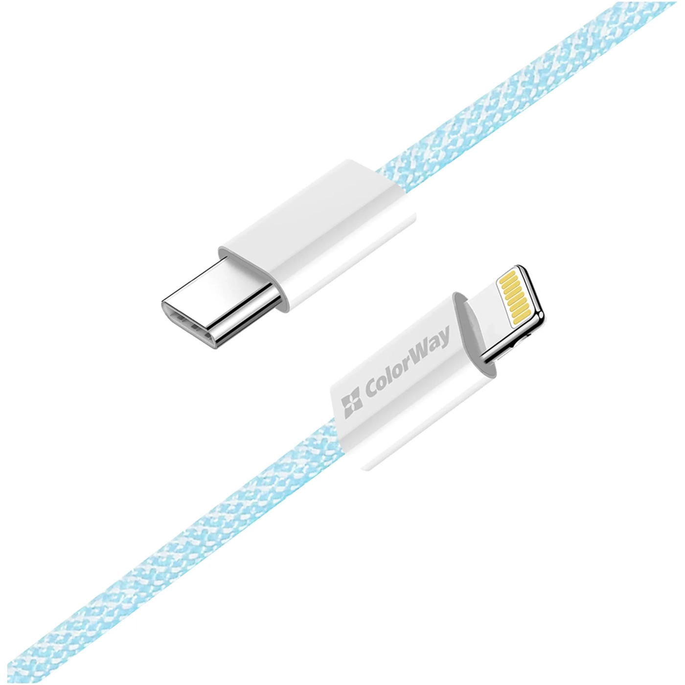 Купити Кабель ColorWay USB-C - Lightning 27W 3A 1m Blue (CW-CBPDCL061-BL) - фото 5