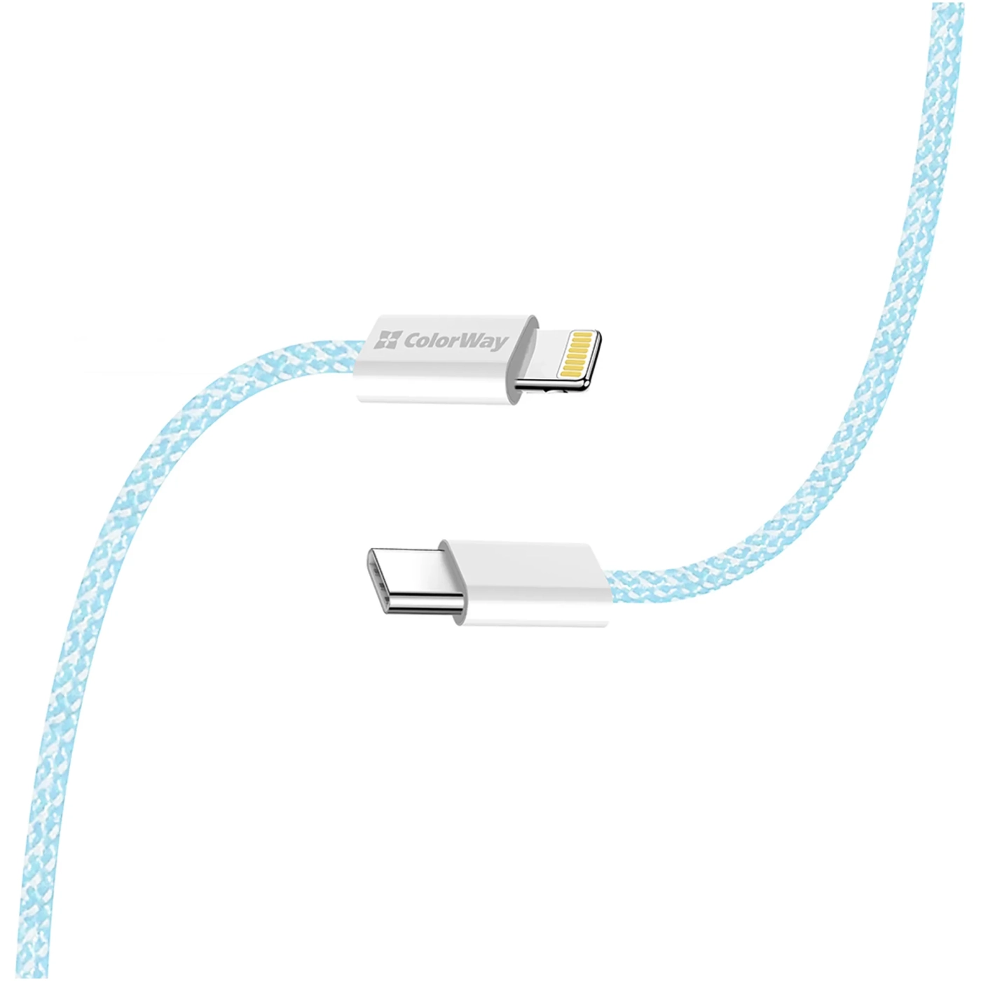 Купити Кабель ColorWay USB-C - Lightning 27W 3A 1m Blue (CW-CBPDCL061-BL) - фото 7