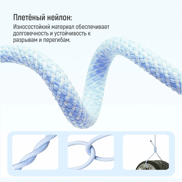 Купити Кабель ColorWay USB-C - Lightning 27W 3A 1m Blue (CW-CBPDCL061-BL) - фото 12
