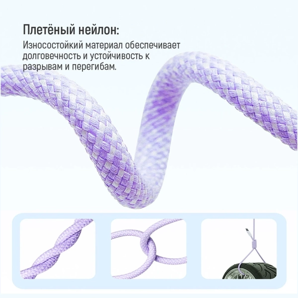 Купить Кабель ColorWay USB-C - Lightning 27W 3A 1m Purple (CW-CBPDCL061-PU) - фото 12