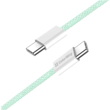 Купить Кабель ColorWay USB-C 60W 3А 1m Green (CW-CBPDCC061-G) - фото 4