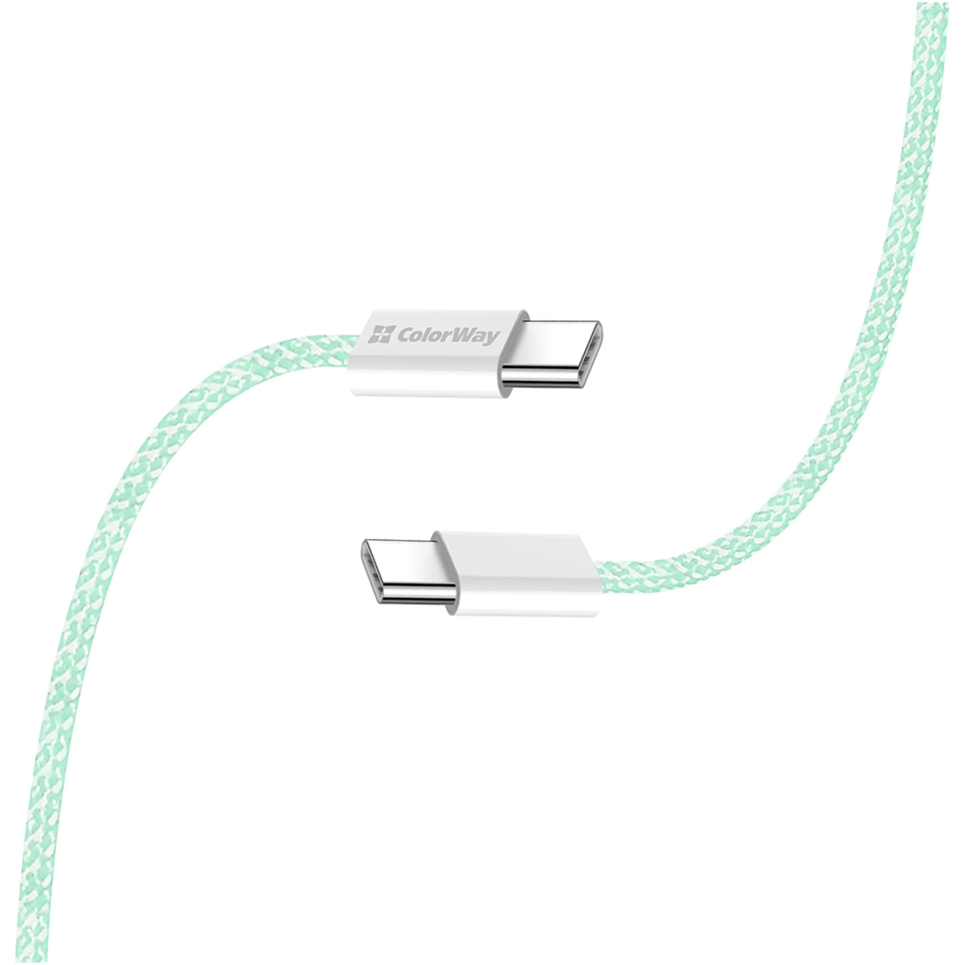 Купить Кабель ColorWay USB-C 60W 3А 1m Green (CW-CBPDCC061-G) - фото 5