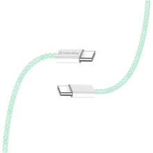 Купить Кабель ColorWay USB-C 60W 3А 1m Green (CW-CBPDCC061-G) - фото 5