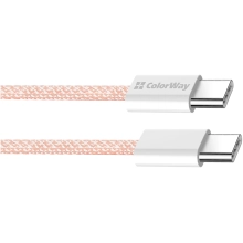 Купить Кабель ColorWay USB-C 60W 3А 1m Pink (CW-CBPDCC061-P) - фото 2