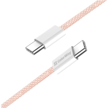 Купить Кабель ColorWay USB-C 60W 3А 1m Pink (CW-CBPDCC061-P) - фото 4