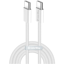 Купить Кабель ColorWay USB-C 60W 3А 1m Grey (CW-CBPDCC061-GR) - фото 1