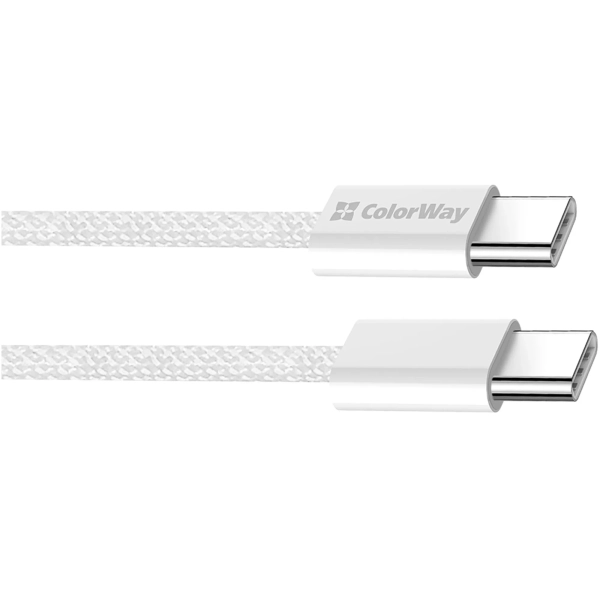 Купить Кабель ColorWay USB-C 60W 3А 1m Grey (CW-CBPDCC061-GR) - фото 2