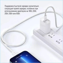 Купить Кабель ColorWay USB-C 60W 3А 1m Grey (CW-CBPDCC061-GR) - фото 12