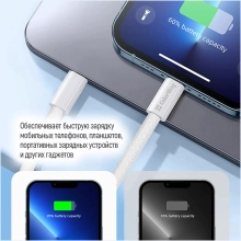 Купить Кабель ColorWay USB-C 60W 3А 1m Grey (CW-CBPDCC061-GR) - фото 13