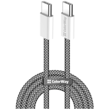 Купить Кабель ColorWay USB-C 60W 3А 1m Black (CW-CBPDCC061-BK) - фото 1