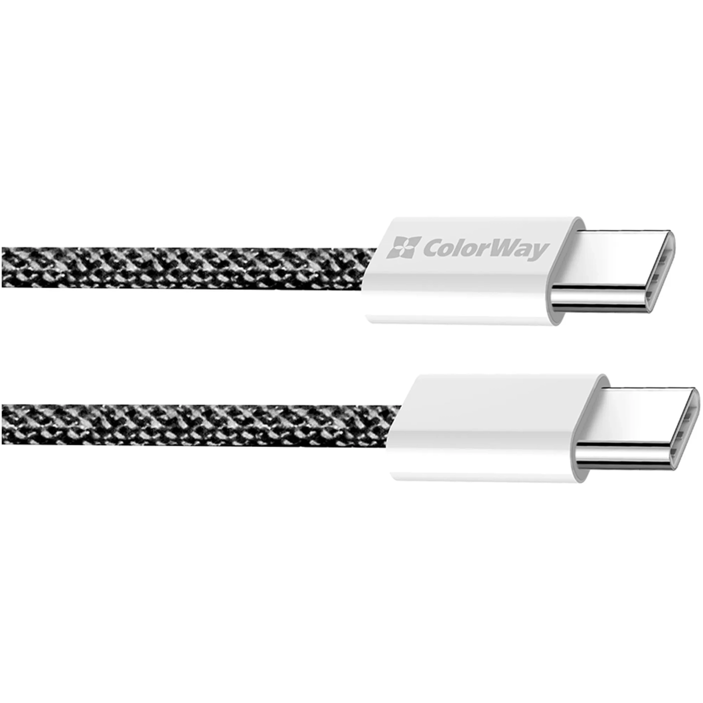 Купить Кабель ColorWay USB-C 60W 3А 1m Black (CW-CBPDCC061-BK) - фото 2