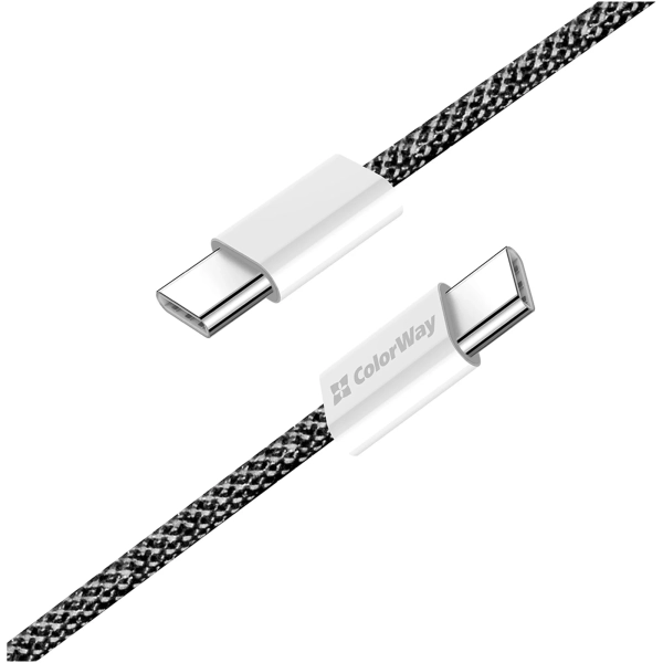 Купить Кабель ColorWay USB-C 60W 3А 1m Black (CW-CBPDCC061-BK) - фото 4