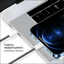 Купить Кабель ColorWay USB-C 60W 3А 1m Black (CW-CBPDCC061-BK) - фото 14