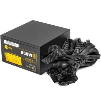 Купить Блок питания QUBE 850W 80+ Gold 12cm FAN bulk (QBF-HP1-S2850GD-F12S) - фото 1