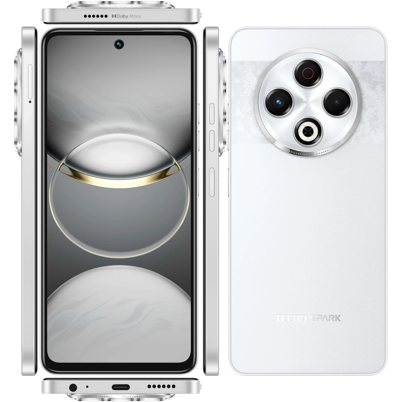 Купити Смартфон Tecno Spark 30 (KL6) 8/128GB Astral Ice (4894947047909) - фото 5