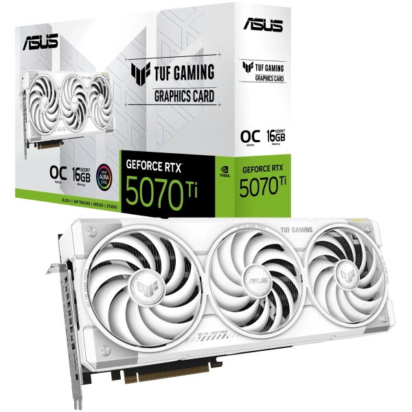 Купить Видеокарта Asus TUF Gaming GeForce RTX 5070 Ti 16GB White OC (TUF-RTX5070TI-O16G-WHITE-GAMING) - фото 9
