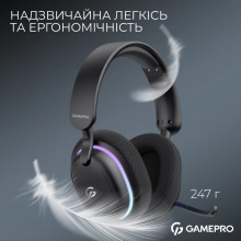 Купити Навушники GamePro Asgard Bragi 7.1 RGB Tri-Mod Black (HSW250B) - фото 5