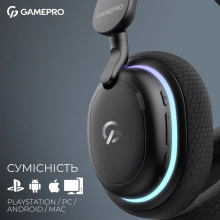 Купити Навушники GamePro Asgard Bragi 7.1 RGB Tri-Mod Black (HSW250B) - фото 12