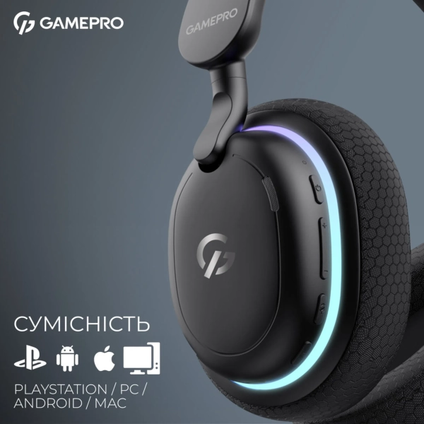 Купити Навушники GamePro Asgard Bragi 7.1 RGB Tri-Mod Black (HSW250B) - фото 12