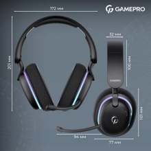 Купити Навушники GamePro Asgard Bragi 7.1 RGB Tri-Mod Black (HSW250B) - фото 13