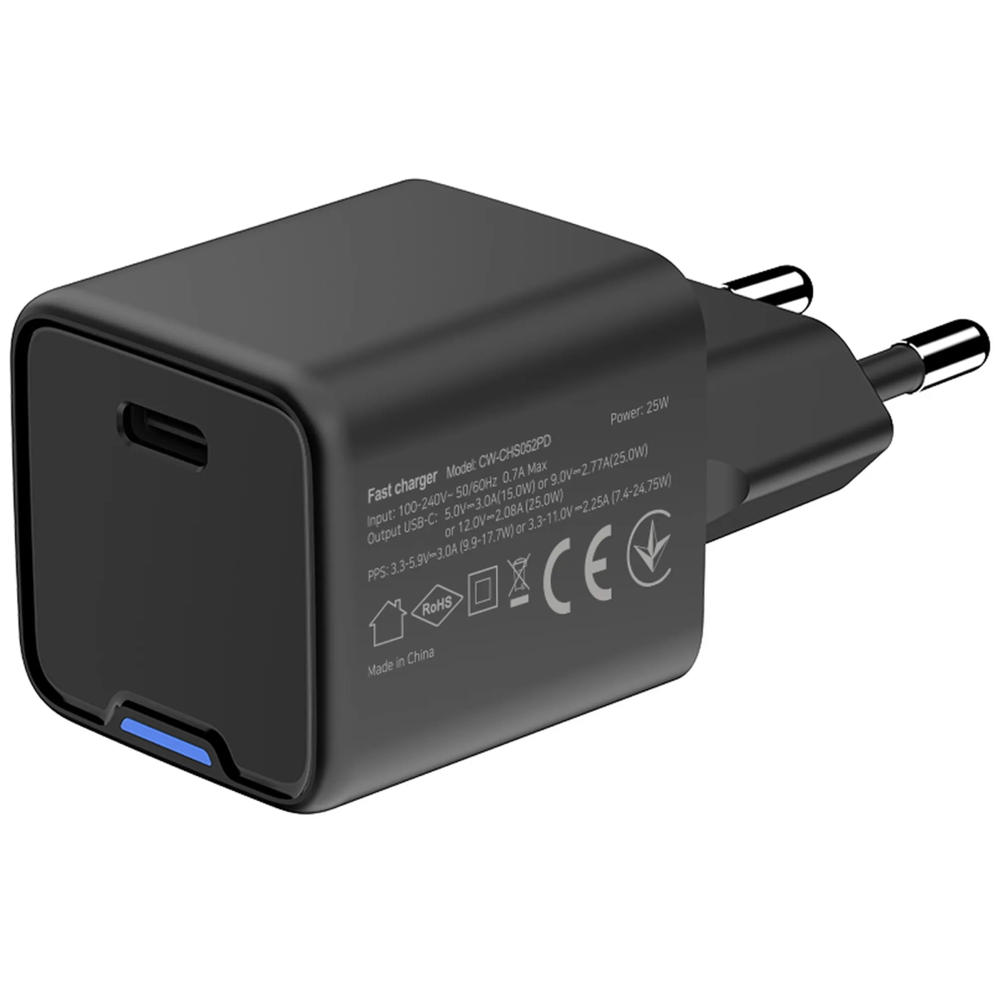 Купить Зарядное устройство СolorWay GaN 25W 3A USB-C Black (CW-CHS052PD-BK) - фото 5